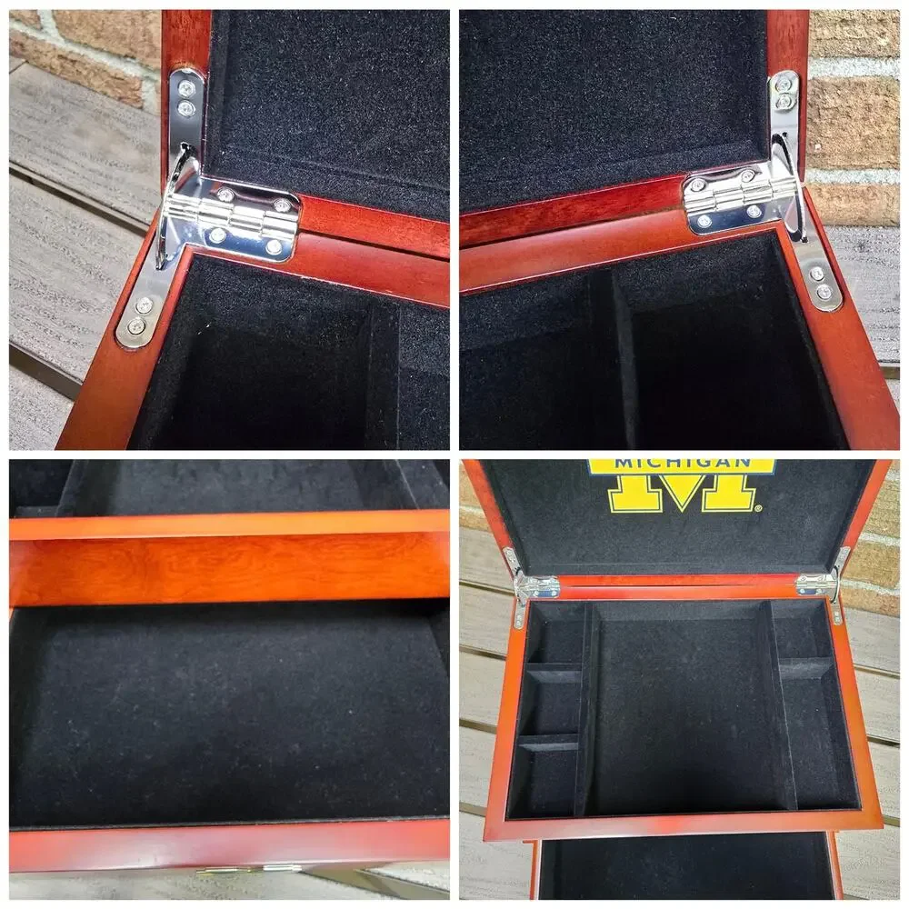 University Michigan Wolverines Valet Jewelry Box Big House Stadium Danbury Mint